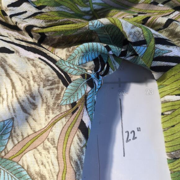 Vintage Nancy Bolen Blazer Jacket Womens L Green Floral Outdoors City Girl - Picture 7 of 8